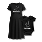 "Mamasaurus & Babysaurus Matching Maternity & Baby Outfit Set