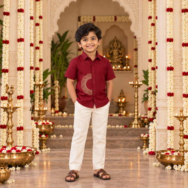 Durga Mandala Family Combo - Boy Kid Shirt