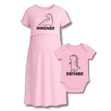 "Mamasaurus & Babysaurus Matching Maternity & Baby Outfit Set
