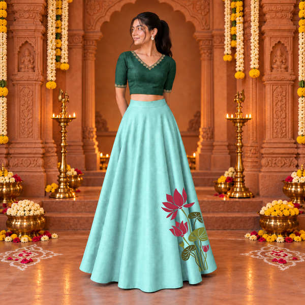 Durga Lotus Harmony Family Combo - Mom Dress