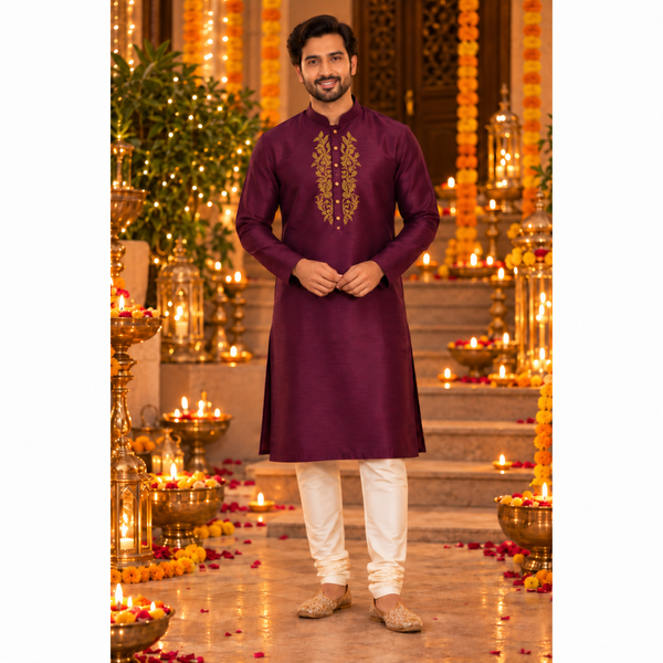 Royal Vines Festive Family Combo - Dad Kurta