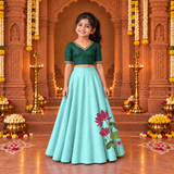 Durga Lotus Harmony Family Combo - Girl Kid Dress
