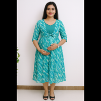 Aqua Geometric Dress