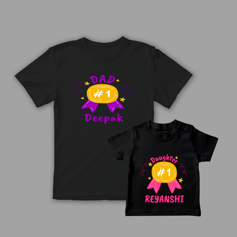 Celebrate the Fathers' day with "Dad & Daughter" Black Colored Combo T-shirt