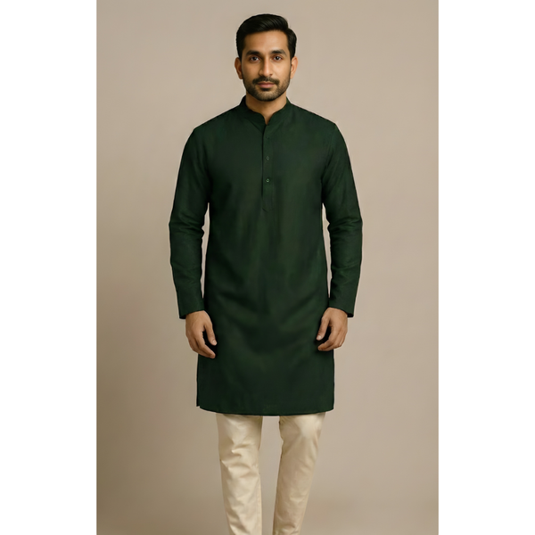 CLASSIC RAW SILK_GREEN_DAD SET