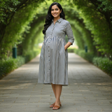 Blue Striped  Cotton Customised Maternity wear Collection