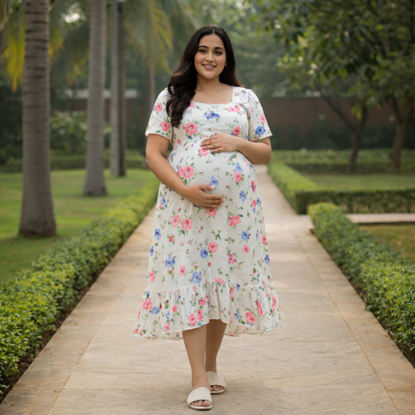 Blossom Floral Cotton Customised Maternity Wear