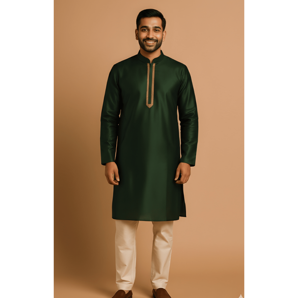 REGAL RAW SILK_GREEN_DAD SET