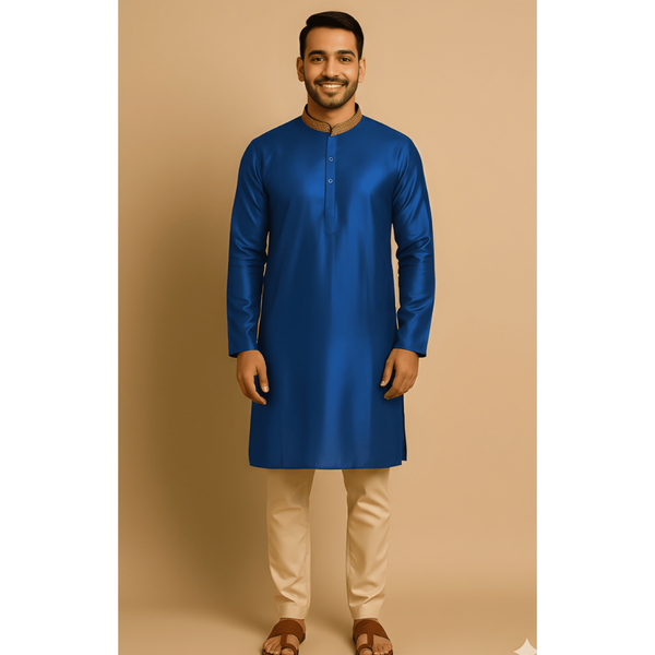 ROYAL HERITAGE RAW SILK_BLUE_DAD SET