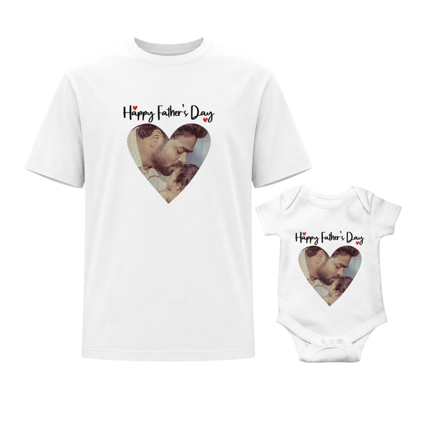 Father & Baby Matching Tee and Romper Set – Happy Father’s Day Gift for New Dads