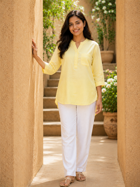 Women’s Casual Solid Top – Elegant Everyday Wear