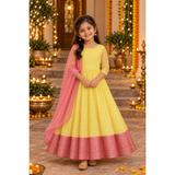 Festive Diamond Family Combo -Girl Kid Dress