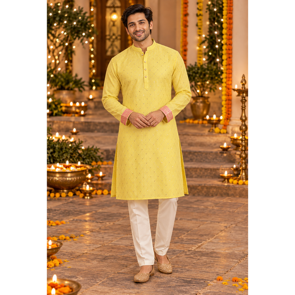 Festive Diamond Family Combo - Dad Kurta