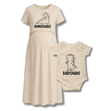 "Mamasaurus & Babysaurus Matching Maternity & Baby Outfit Set