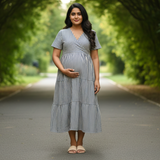 Blue Striped  Cotton Customised Maternity wear Collection