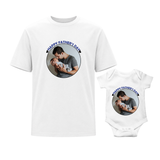 Father & Baby Matching Tee and Romper Set – Happy Father’s Day Gift for New Dads