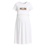 Bear Hug Mom Graphic Maternity Maxi Dress