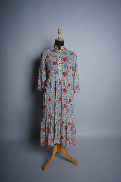 Year-end Sale : Multicolour Floral printed dress