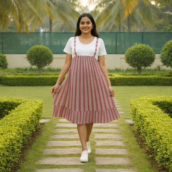 Rosewood Stripe Cotton Customised Maternity Wear