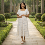 Indigo Speck Cotton  Customised Maternity Collection