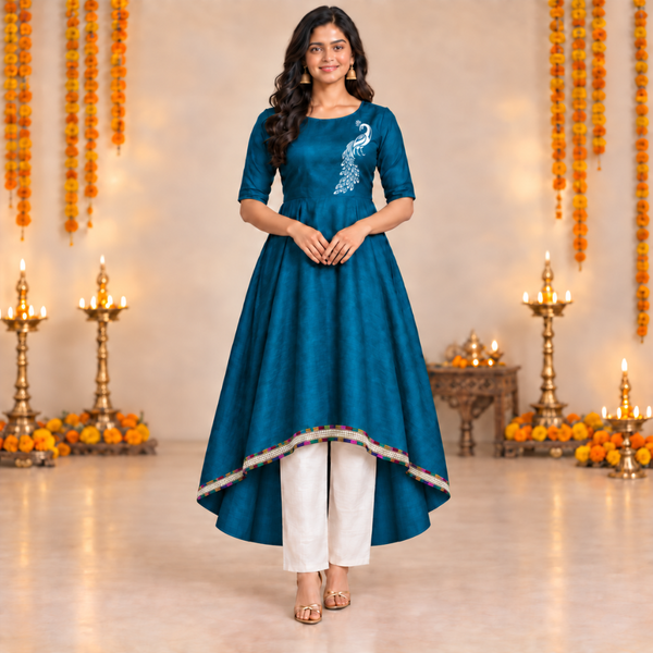 Durga Mayura Family Combo - Mom Dress