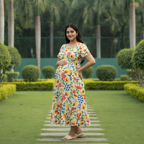 Peach Orchard Bloom Customised maternity Wear