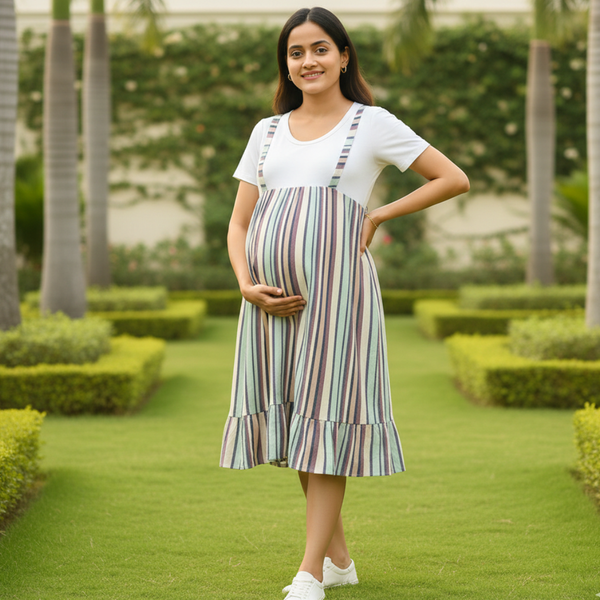 Pastel Multi -Stripe Customised Maternity Wear.