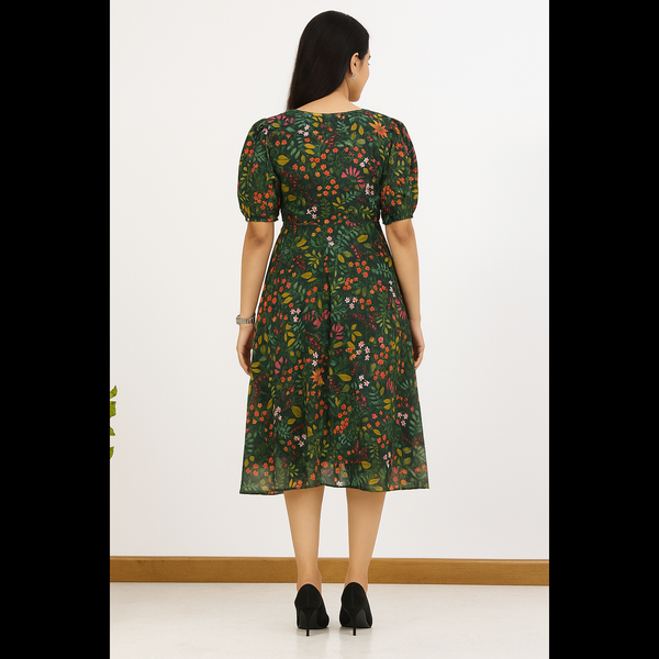 Forest Bloom Midi Dress
