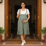 Sage Leaf Cotton Customised Maternity Wear.