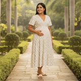 Indigo Speck Cotton  Customised Maternity Collection