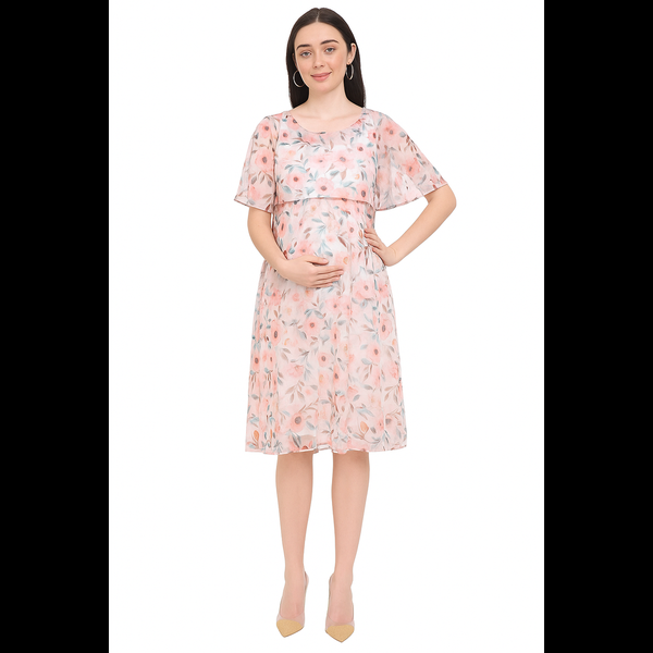 Blush Pink Floral Dress – Comfort & Elegance in Bloom