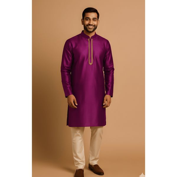REGAL RAW SILK_MAGENTA_DAD SET