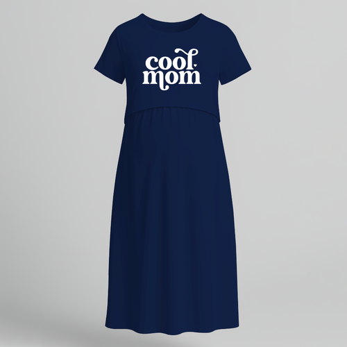 Cool Mom Printed Feeding-Friendly Maxi Dress