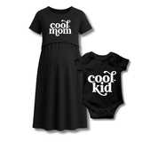"Cool Mom & Cool Kid Matching Maternity Set"