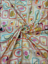 Tropical Fruit Frames Maternity Dress – Cotton Feeding-Friendly Dress