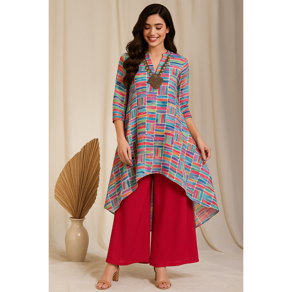 High-Low Georgette Coord