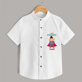 Super Ganesha - Cute Ganesha Shirt For Babies - WHITE - 0 - 6 Months Old (Chest 21")