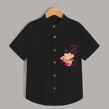 Cute Ganesha Shirt For Babies - BLACK - 0 - 6 Months Old (Chest 21")
