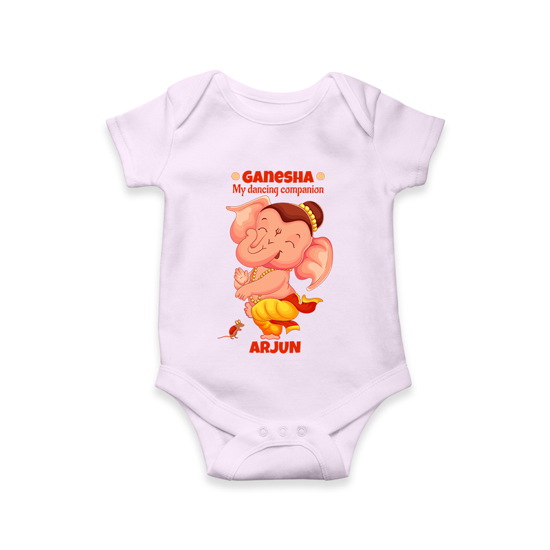 Ganesha My Dancing Companion - Customized Romper For Kids - LILAC - 0 - 3 Months Old (Chest 16")