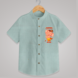 Ganesha My Dancing Companion - Customized Shirt For Kids - ARCTIC BLUE - 0 - 6 Months Old (Chest 23")