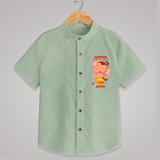 Ganesha My Dancing Companion - Customized Shirt For Kids - MINT GREEN - 0 - 6 Months Old (Chest 23")