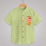 Ganesha My Dancing Companion - Customized Shirt For Kids - PASTEL GREEN - 0 - 6 Months Old (Chest 23")