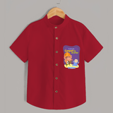 Ganapthi Ka Jai-Jaikar - Cute Ganesha Shirt For Babies - RED - 0 - 6 Months Old (Chest 21")