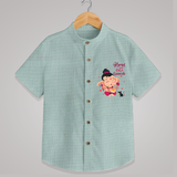 Cute Little Ganesha - Customized Shirt For Kids - ARCTIC BLUE - 0 - 6 Months Old (Chest 23")