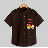 Chilling With My Friend Ganesha - Cute Ganesha Shirt For Babies - CHOCOLATE BROWN - 0 - 6 Months Old (Chest 21")