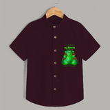 My Ganesha Is Eco Friendly - Cute Ganesha Shirt For Babies - MAROON - 0 - 6 Months Old (Chest 21")