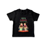 My Ganesha Has Arrived Home - Customized TShirt For Kids - BLACK - 0-5 Months Old (Chest 17")