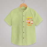 Ganesha My Guiding Light - Customized Shirt For Kids - PASTEL GREEN - 0 - 6 Months Old (Chest 23")