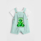 My Ganesha Is Eco - Friendly - Customized Dungaree Set For Kids  - ARCTIC BLUE - 0 - 5 Months Old (Chest 18")