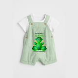 My Ganesha Is Eco - Friendly - Customized Dungaree Set For Kids  - MINT GREEN - 0 - 5 Months Old (Chest 18")